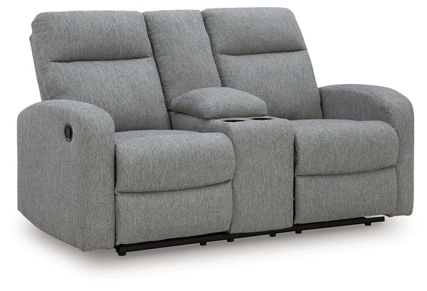Gauntlet - Sterling - Double Recline Loveseat With Console