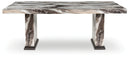 Jeshina - Dining Table - Dark Brown / Beige