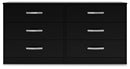 Finch - Six Drawer Dresser - 29'' Height - Black