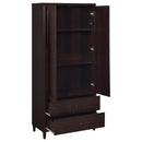 Wadeline - 2 Door Tall Accent Storage Cabinet - Rustic Tobacco