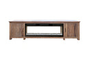 Natural Parota 93" Electric Fireplace