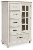 Shaybrock - Door Chest - Antique White / Brown