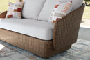 Double Point Outdoor Loveseat/2 Swivel Chairs (Set of 3)