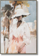 Golden Breeze Muse - 36" x 25" Framed Wall Art