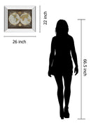 World Map By Elizabeth Medley - Mirror Framed Print Wall Art - Blue