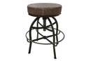 Seating 24-30" Adjustable Swivel Stool, w/ Faux Leather seat, Iron base