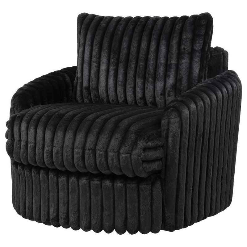 Sarco - Corduroy Upholstered Swivel Accent Arm Chair
