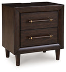Dantenton - Two Drawer Night Stand - Merlot