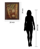 Palm Relic Harmony - 28" x 34" Framed Wall Art