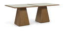 Atrium - Glass Top And Wood Base Dining Table