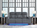 Studio Cave - Power Reclining Sofa - Steel