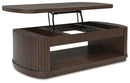 Korestone - Lift Top Cocktail Table - Dark Brown