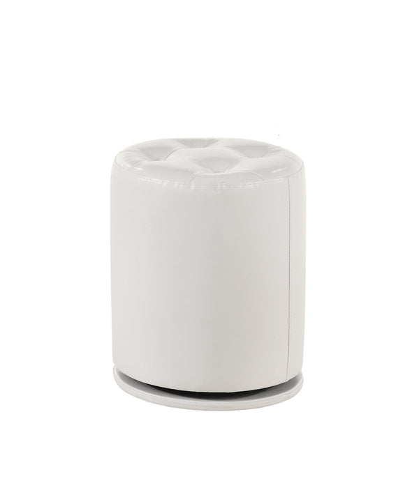 MORGAN ROUND SWIVEL STOOL WHITE
