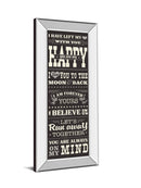 L-o-v-e Il By Pela Studio - Mirror Framed Print Wall Art - Balck - Black