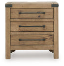 Ridgester - Three Drawer Night Stand - Light Brown - Austin's Furniture Depot (Austin,TX)