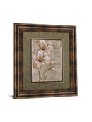 Lilies On Silver I By Vivian Flasch - Framed Print Wall Art - White