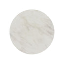 Sylvie - Round Dining Table (Top With Faux Marble And Base) - Dark Brown / White