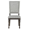 Steve Silver Linnett Upholstered Back Side Chair in Slate