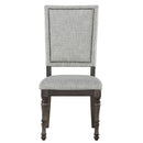 Steve Silver Linnett Upholstered Back Side Chair in Slate