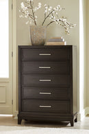 Neymorton - Five Drawer Chest - Dark Grayish Brown
