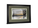 River Seine And The Eiffel Tower By Assaf Frank - Framed Print Wall Art - Black