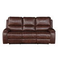 Steve Silver Keily Manual Reclining Sofa w/ Dropdown Table in Brown