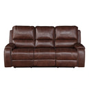 Steve Silver Keily Manual Reclining Sofa w/ Dropdown Table in Brown
