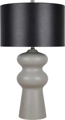 "Echo Essence" Ceramic Table Lamp - Textured Gray