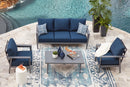 Gali Outdoor Sofa/Chairs/Table Set (Set of 4)
