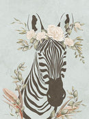 Safari Zebra Dreaming By Yass Naffas Designs (Small) - Light Blue
