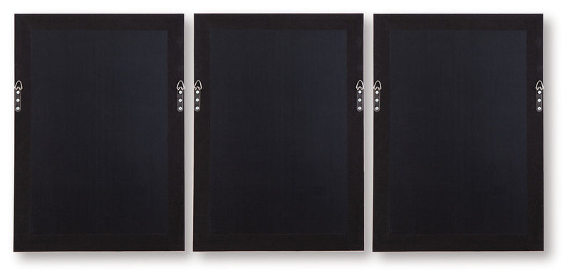Honslow - Brown / Black / White - Wall Art Set (Set of 3)