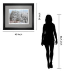 Frosty Morning By Mike Jone - Framed Print Wall Art - White