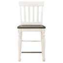 Steve Silver Joanna Counter Chair in Two-tone Ivory and Mocha (Set of 2)