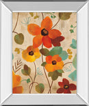 Vibrant Embroidery III By Silvia Vassileva - Mirror Framed Print Wall Art - Orange