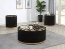 Kara End Table Gold Black