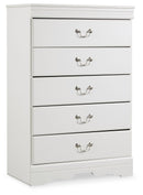 Anarasia - Five Drawer Chest - White