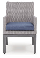 Half Moon Beach - Arm Chair With Cushion (Set of 2) - Blue / Gray