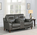 Trento - Dual Power Console Loveseat - Brown