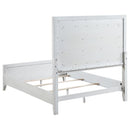 Marielle - California King Headboard Panel Bed - Distressed White
