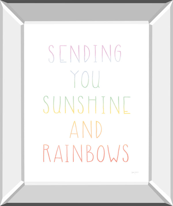 Lets Chase Rainbows VI By Jenaya Jackson - Mirror Framed Print Wall Art - White