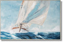 Gusty Sail Aglow - 33" x 48" Framed Wall Art