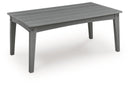 Cove Beach - Rectangular Cocktail Table - Gray