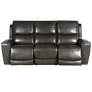 Steve Silver Laurel Leather Dual Power Reclining Sofa in Grey