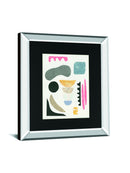 Mixed Shapes I By Courtney Prahl Mirrored Frame - Black
