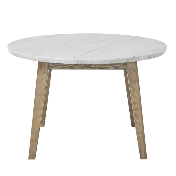 Vida - Marble Top Round Dining Table - White