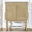 Vida - Marble Top Wine Cabinet - White