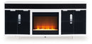 Gardoni - 72" TV Stand With Electric Fireplace - White / Black