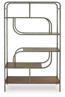 Jaddon - Bookcase - Brown / Antique Silver