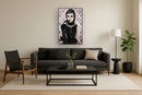 Chic Noir Gaze - 32" x 48" Framed Wall Art
