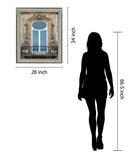 Ornate Balcony Gaze - 28" x 34" Framed Wall Art